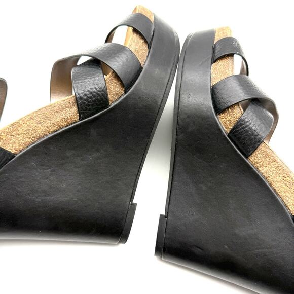 Sam Edelman Black Leather Nelson Wedge 8.5 - Picture 3 of 16
